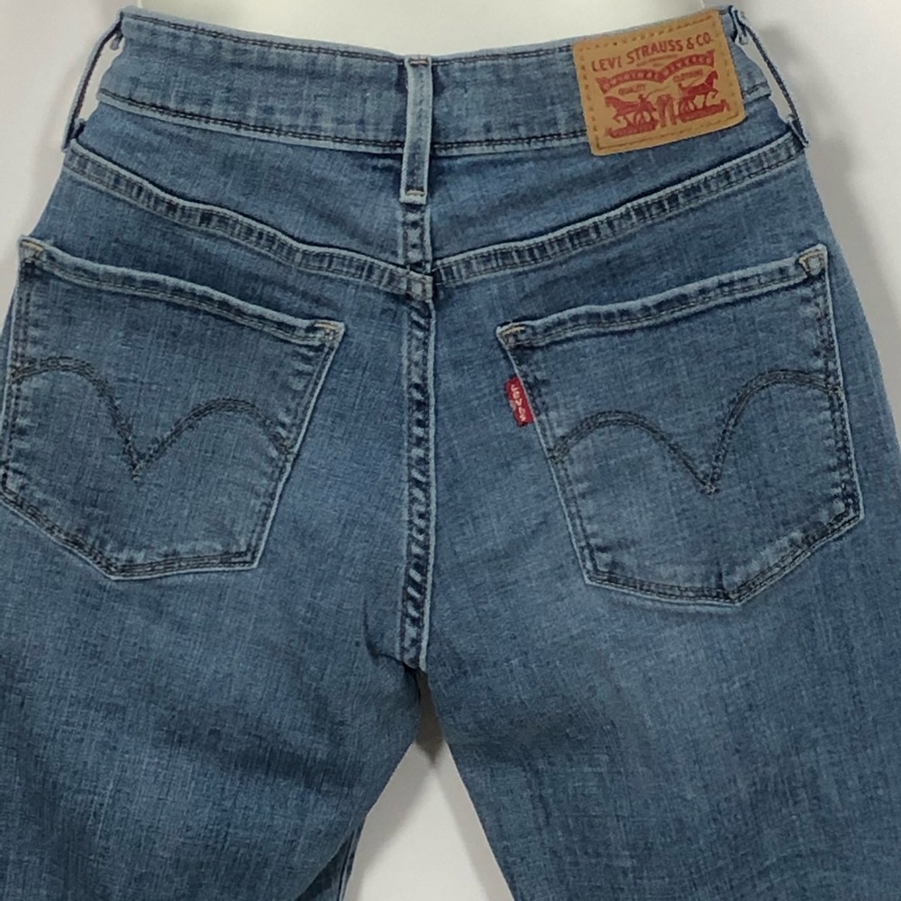 LEVI’S mid rise skinny 5 pocket style blue jeans - Picture 8 of 11